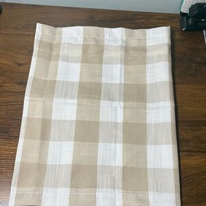 Elegant Tan and White Half Curtain